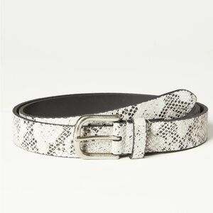 Lucky Brand Snakeskin Belt with Silver Buckle